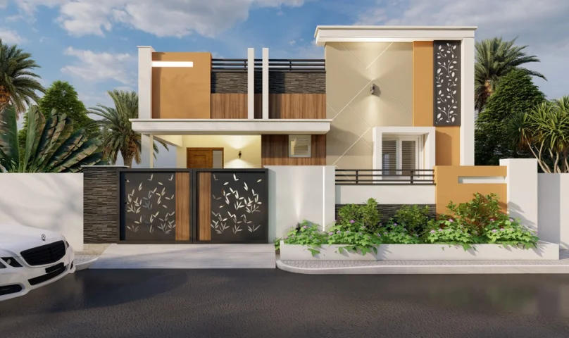 DTCP-approved independent 3-bedroom villa with a secured compound wall by the Ila Foundation at affordable prices.