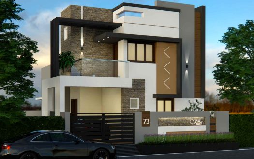 3d elevation view with road